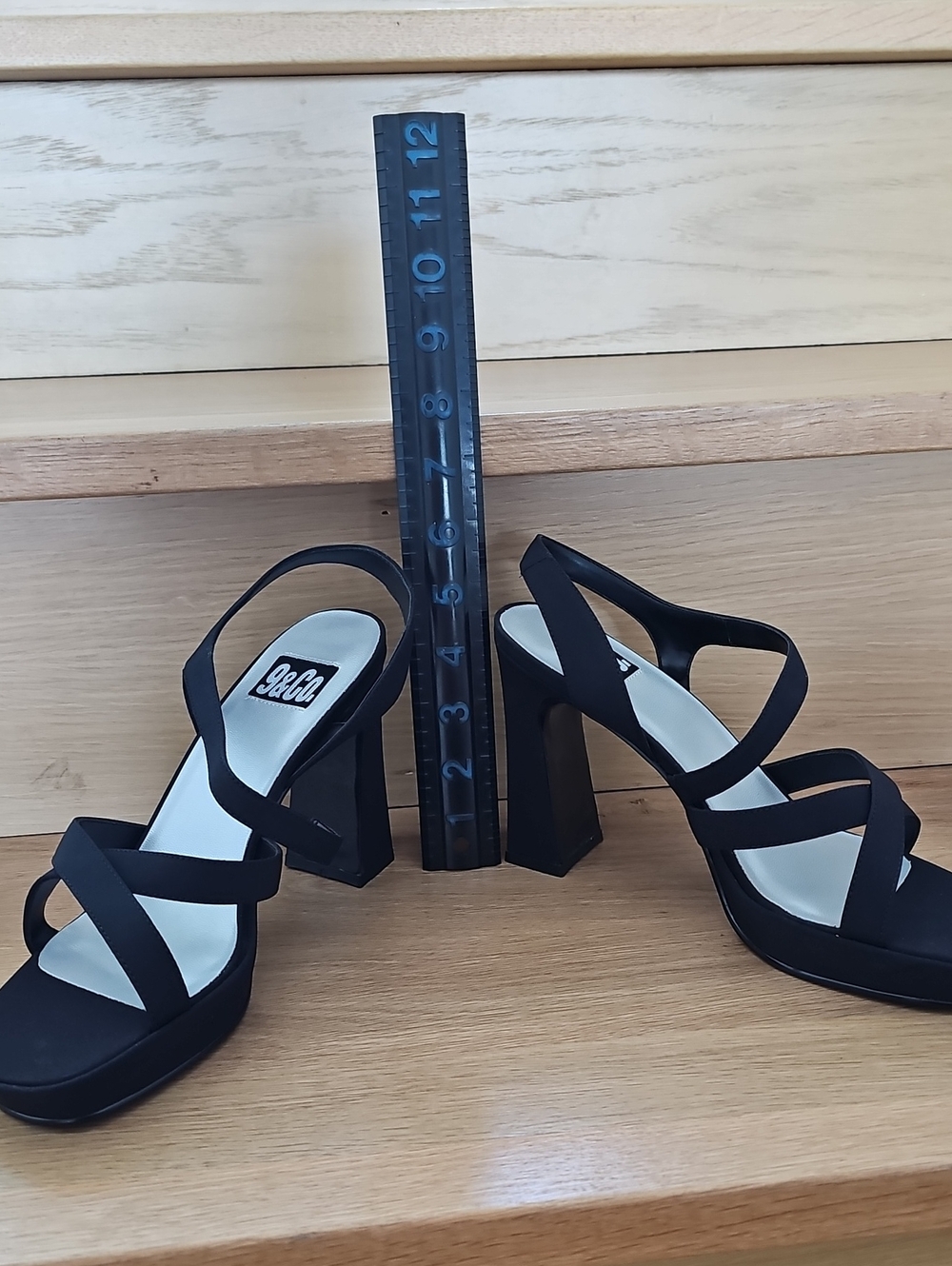 Strappy Black Block Heel Sandals